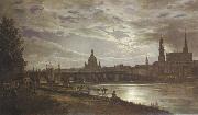 View of Dresden in Full Moonlight (mk22) Johan Christian Dahl